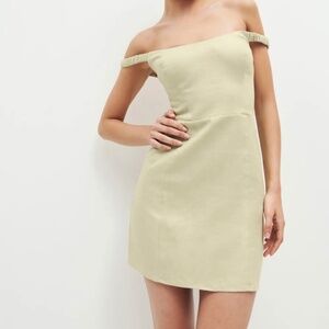 Reformation Sawyer Linen Dress Dried Herbs - Size 2